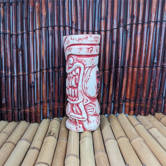 Frankie's Tiki Room Red Coral Lava Letch II Tiki Mug Big Toe Tiki Farm - Picture 3 of 11
